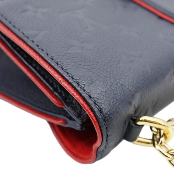 LOUIS VUITTON Saint Sulpice PM Empreinte Leather Crossbody Bag Navy Blue