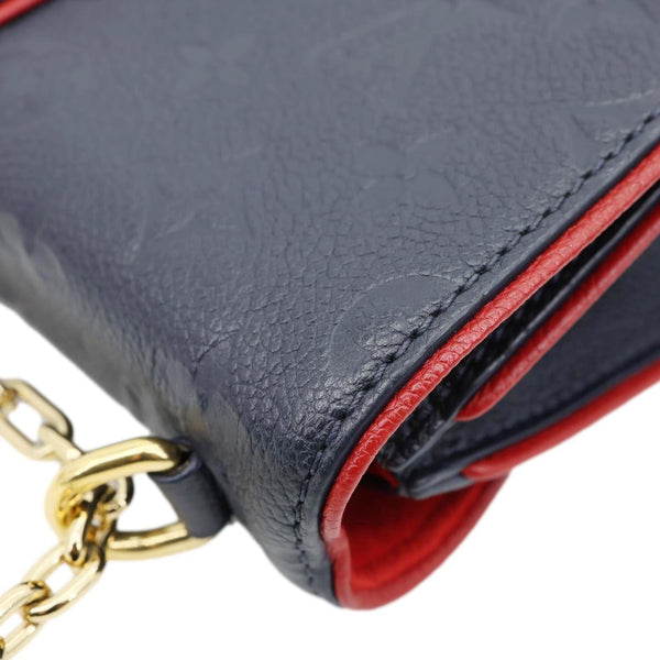 LOUIS VUITTON Saint Sulpice PM Empreinte Leather Crossbody Bag Navy Blue