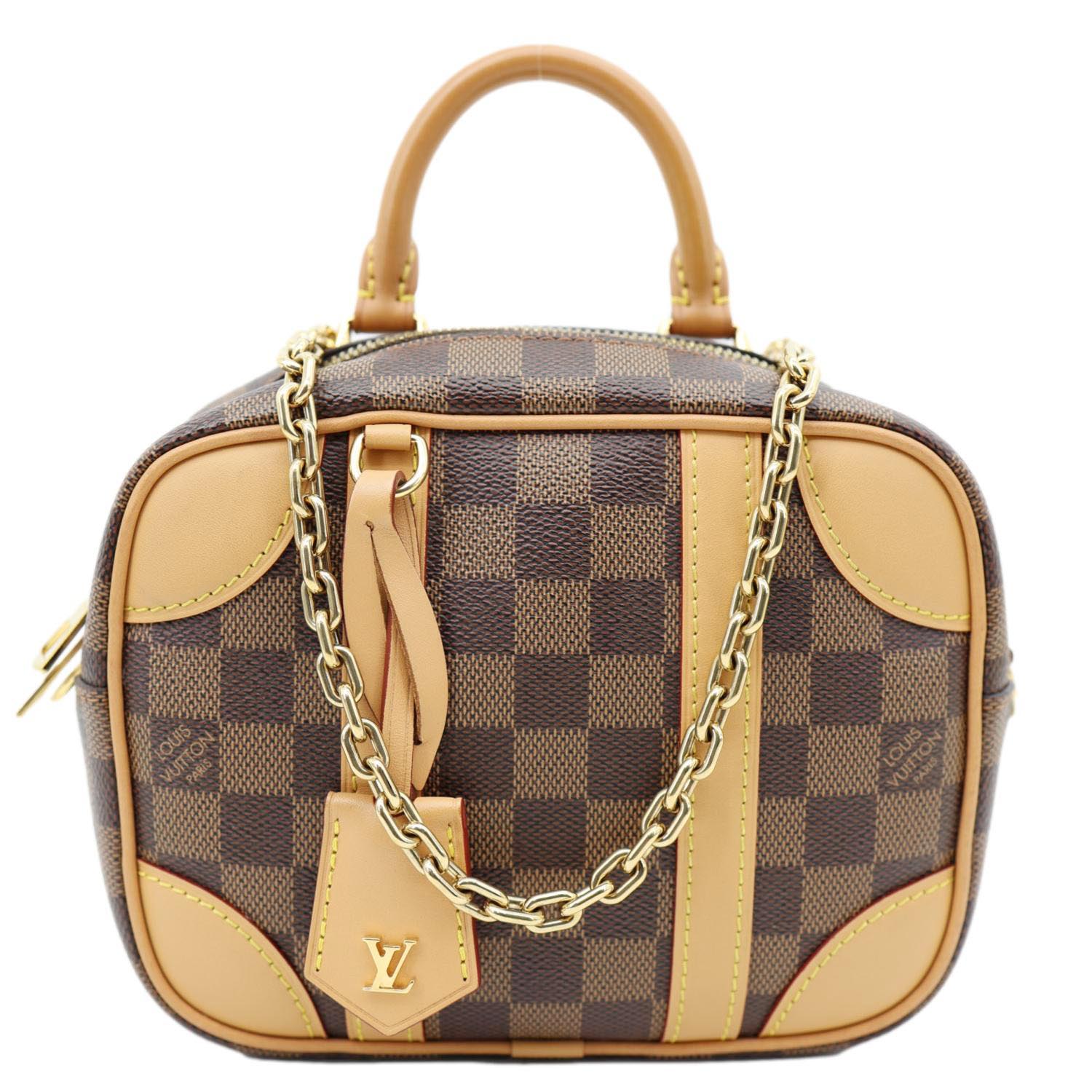LOUIS VUITTON Valisette Souple BB  Brown Damier Ebene Shoulder Bag