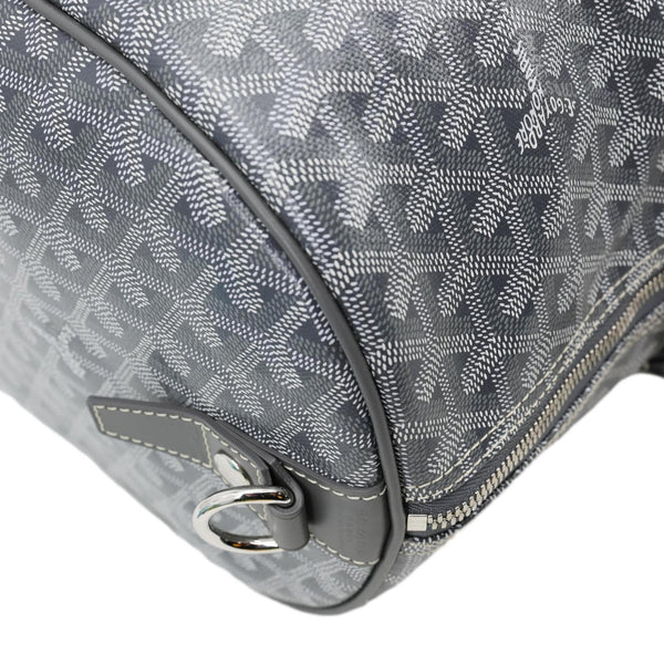 GOYARD 50 Chevron Print Canvas Boston Bag Grey