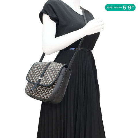 GOYARD Belvedere MM Canvas Messenger Bag Black