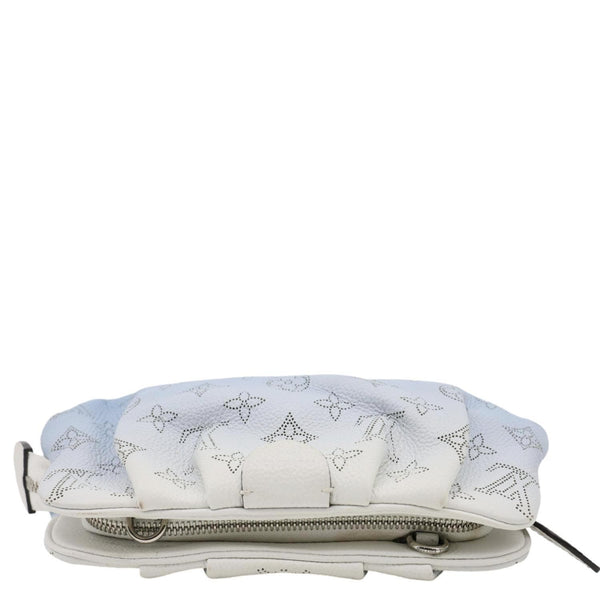 LOUIS VUITTON Scala Mini Monogram Mahina Perforated Leather Pouch Light Blue