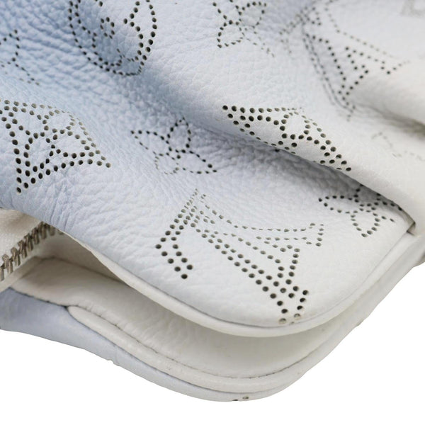 LOUIS VUITTON Scala Mini Monogram Mahina Perforated Leather Pouch Light Blue