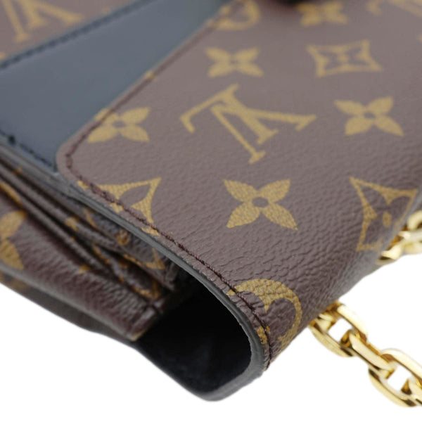 LOUIS VUITTON Marceau Monogram Canvas Chain Shoulder Bag Black