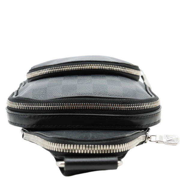 LOUIS VUITTON Avenue Sling Damier Graphite Backpack Bag Black