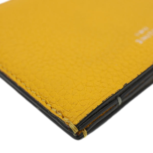 CELINE Leather Card Holder Wallet Yellow