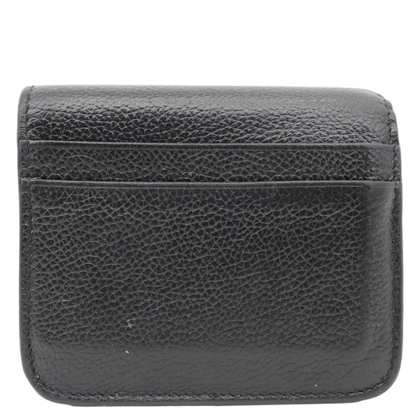 BALENCIAGA Leather Bifold Compact Wallet Black