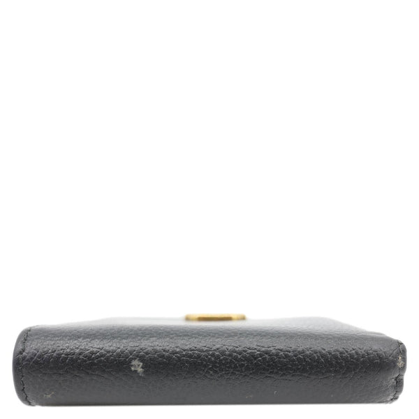 BALENCIAGA Leather Bifold Compact Wallet Black