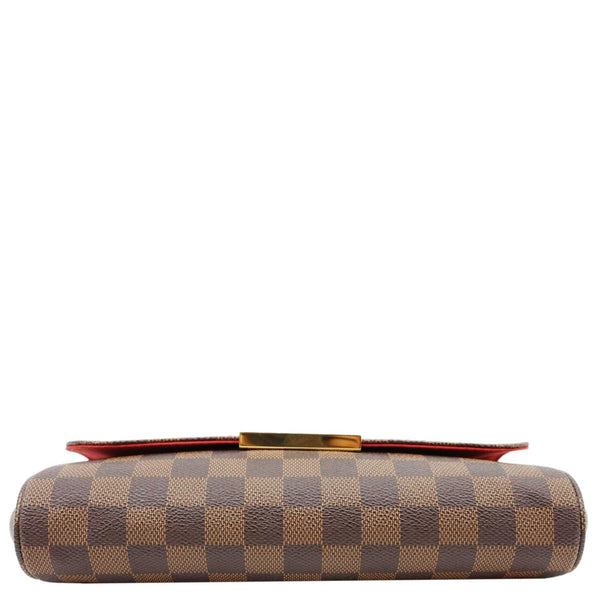 LOUIS VUITTON Favorite MM Damier Ebene Chain Shoulder Bag Brown