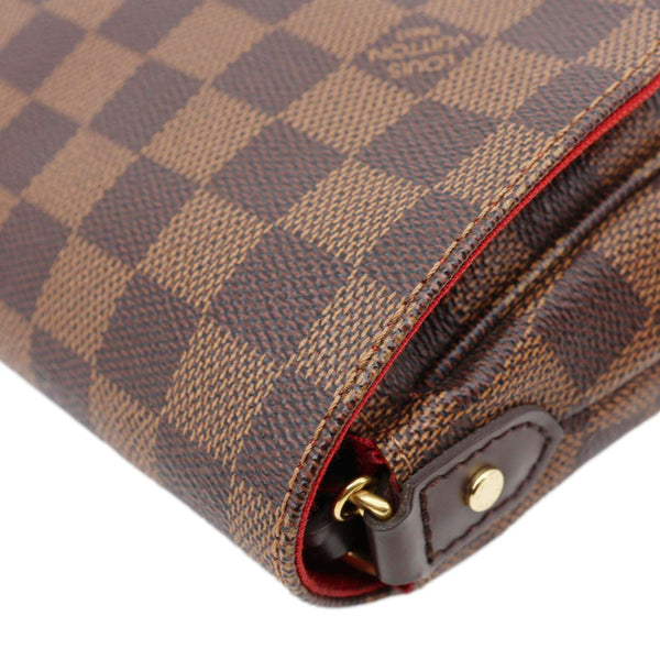 LOUIS VUITTON Favorite MM Damier Ebene Chain Shoulder Bag Brown