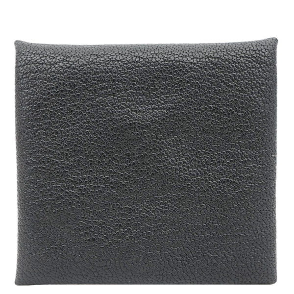 HERMES Bastia Verso Grained Goatskin Leather Coin Purse Black