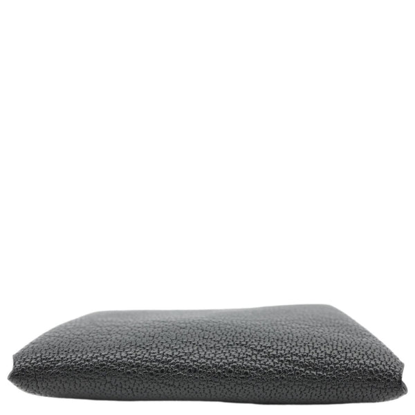 HERMES Bastia Verso Grained Goatskin Leather Coin Purse Black