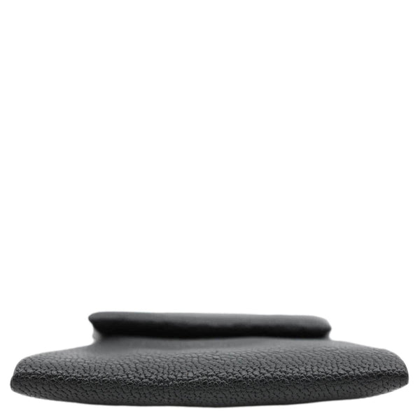 HERMES Bastia Verso Grained Goatskin Leather Coin Purse Black