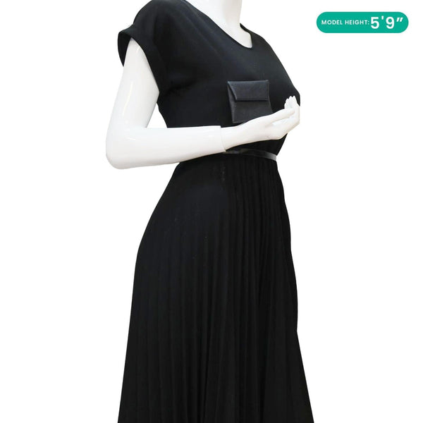 HERMES Bastia Verso Grained Goatskin Leather Coin Purse Black