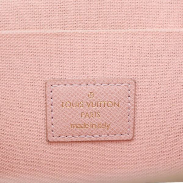 LOUIS VUITTON Felicie Pochette Damier Azur Crossbody Bag Rose Ballerine