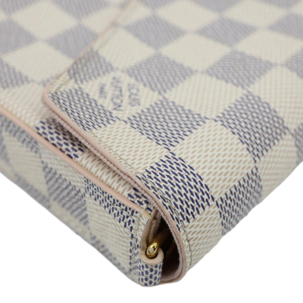 LOUIS VUITTON Felicie Pochette Damier Azur Crossbody Bag Rose Ballerine