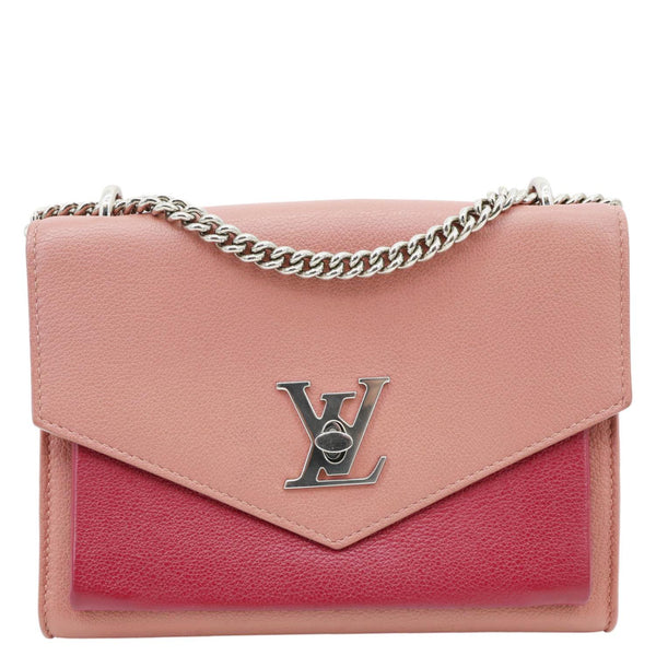 LOUIS VUITTON Mylockme Leather Chain Crossbody Bag Pink