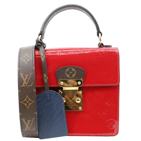 LOUIS VUITTON Spring Street Monogram Vernis Epi Shoulder Bag Scarlet
