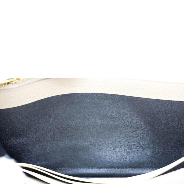 YVES SAINT LAURENT Cassandra Matelasse Grain De Poudre Chain Wallet Cream