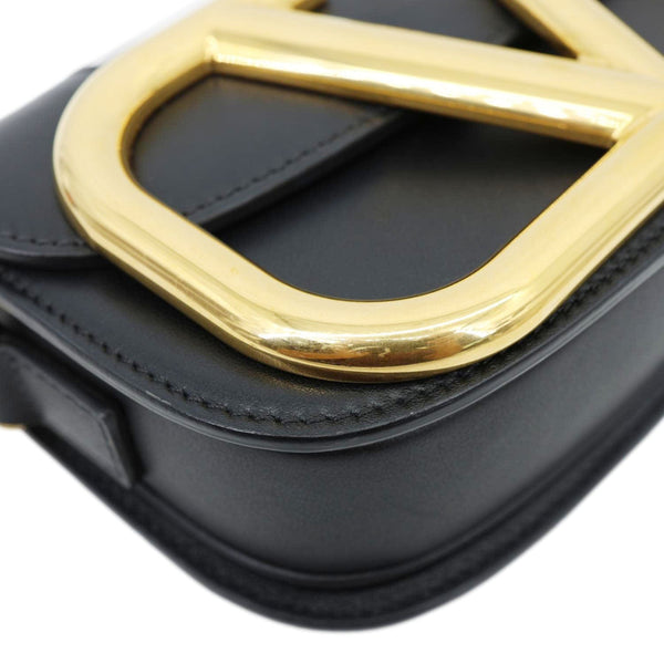VALENTINO Garavani Supervee Small Leather Crossbody Bag Black