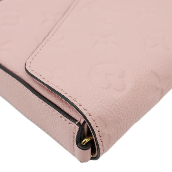 LOUIS VUITTON Felicie Pochette Monogram Empreinte Crossbody Bag Rose Poudre