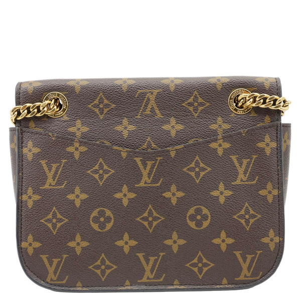 LOUIS VUITTON Passy NM Monogram Canvas Shoulder Bag Brown