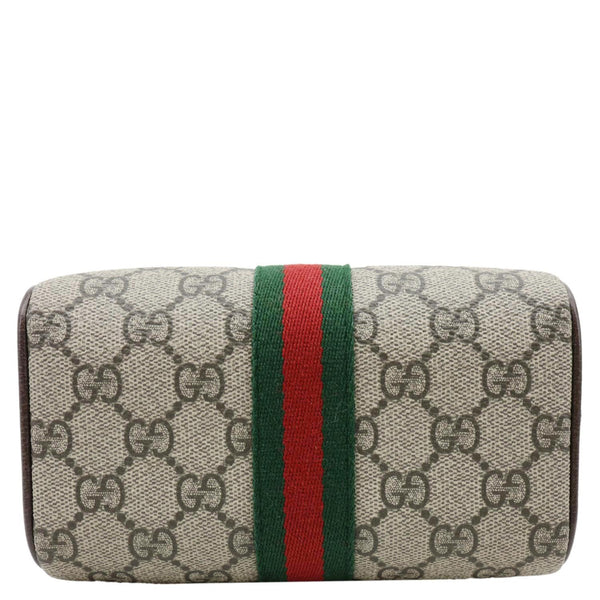 GUCCI Ophidia Mini GG Supreme Canvas Boston Shoulder Bag Beige 838478