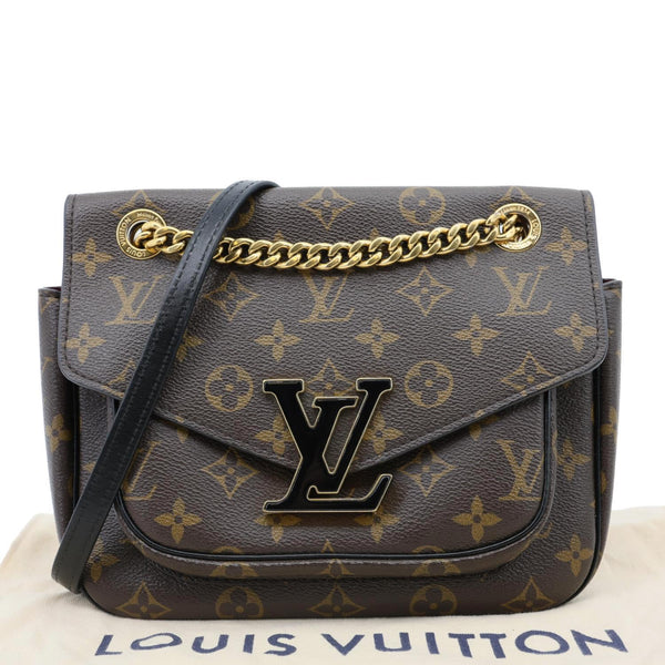 LOUIS VUITTON Passy NM Monogram Canvas Shoulder Bag Brown