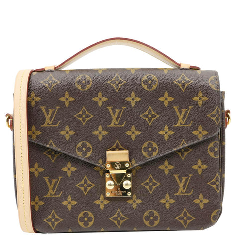 LOUIS VUITTON Metis Pochette Monogram Canvas Crossbody Bag Brown