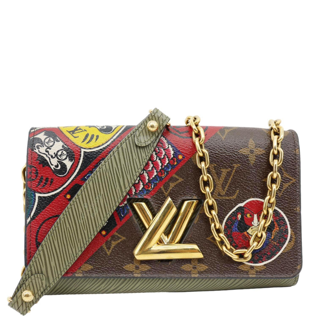Louis Vuitton パーティーバッグ LOUIS VUITTON Kabuki Twist Epi Leather Chain Shoulder Bag Green
