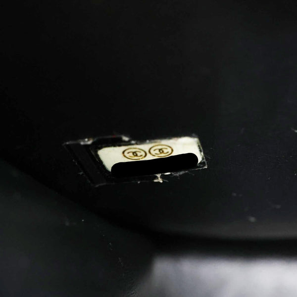 CHANEL Golden Class Quilted Caviar Leather Phone Holder Black