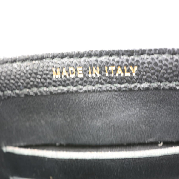 CHANEL Golden Class Quilted Caviar Leather Phone Holder Black