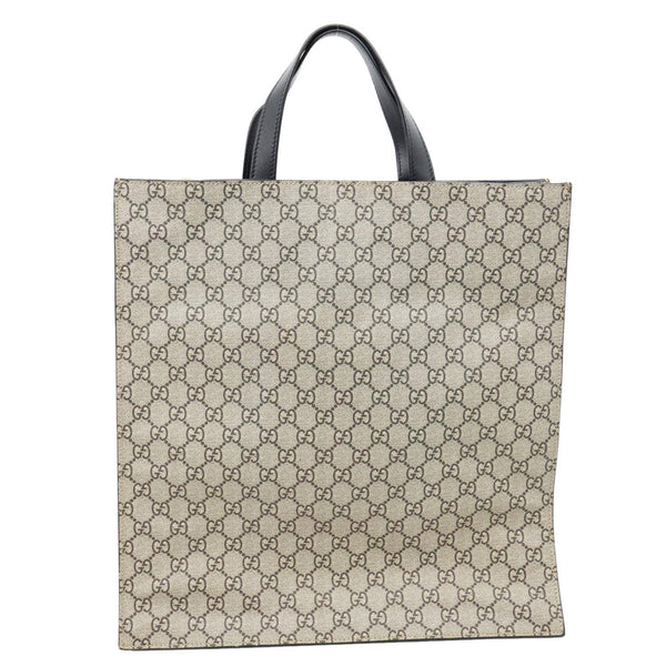 GUCCI Bee Blind For Love Print Soft GG Supreme Canvas Vertical Tote Bag Beige 450950