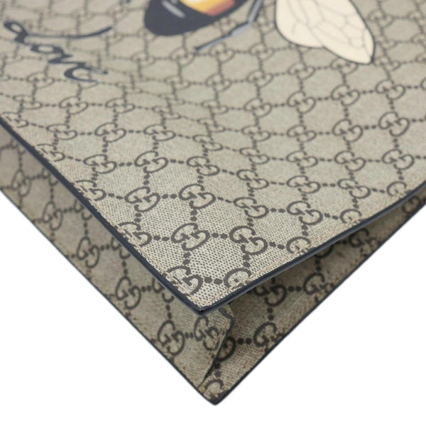 GUCCI Bee Blind For Love Print Soft GG Supreme Canvas Vertical Tote Bag Beige 450950