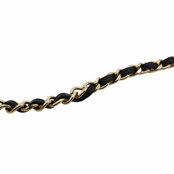 CHANEL Golden Class Quilted Caviar Leather Phone Holder Black