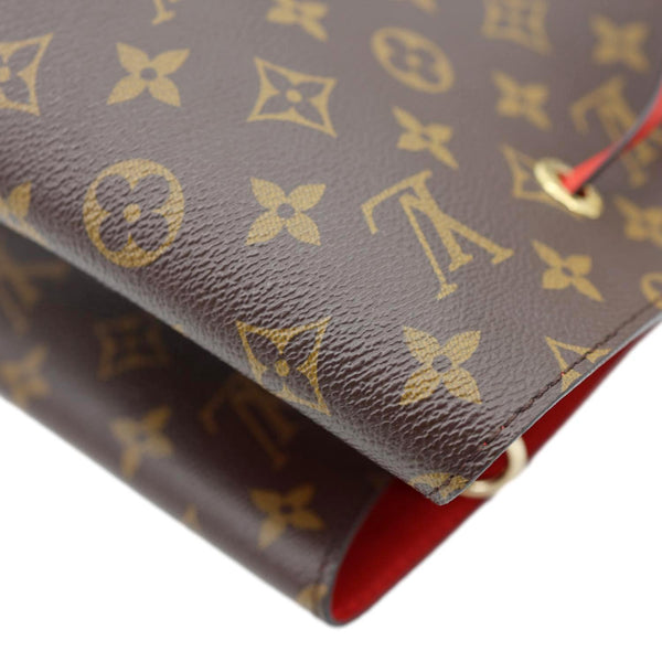 LOUIS VUITTON Neonoe MM Monogram Canvas Shoulder Bag Red