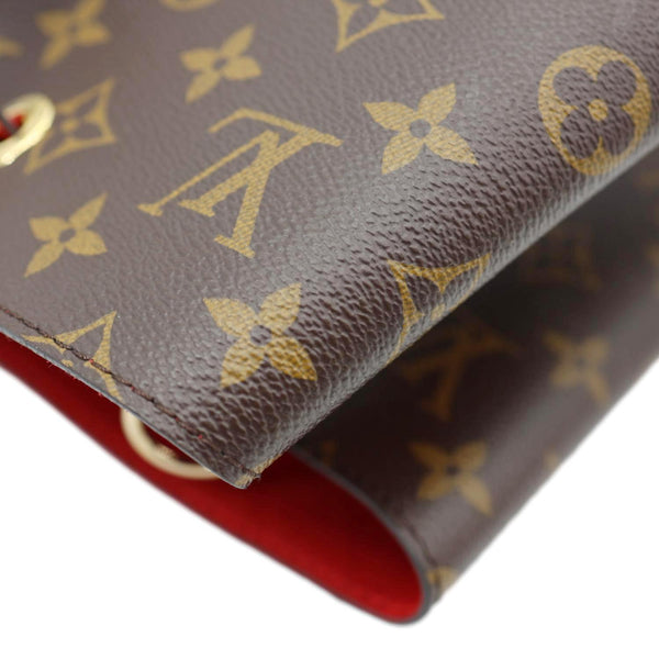 LOUIS VUITTON Neonoe MM Monogram Canvas Shoulder Bag Red