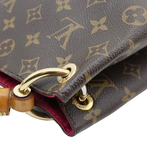 LOUIS VUITTON Graceful MM Monogram Canvas Shoulder Bag Brown