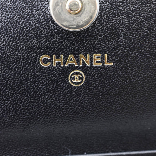 CHANEL Ribbon Flap Shiny Lambskin Quilted Leather Belt Bag Black