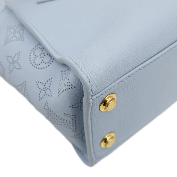 LOUIS VUITTON On My Side MM Monogram Mahina Leather Shoulder Bag Blue