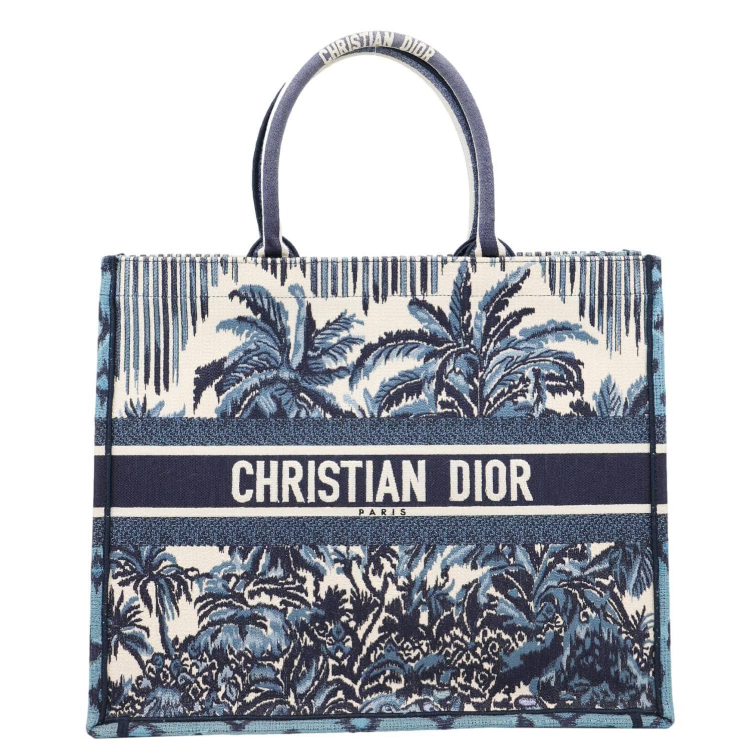CHRISTIAN DIOR Book Large Dioriviera Toile De Jouy Tote Bag Blue