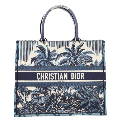 CHRISTIAN DIOR Book Large Dioriviera Toile De Jouy Tote Bag Blue