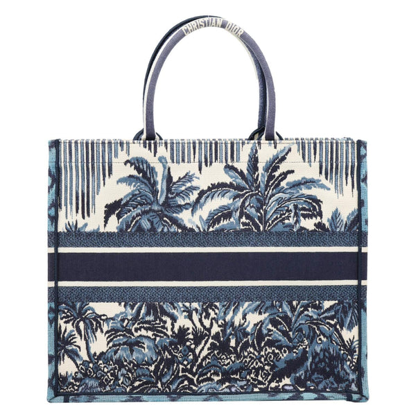 CHRISTIAN DIOR Book Large Dioriviera Toile De Jouy Tote Bag Blue