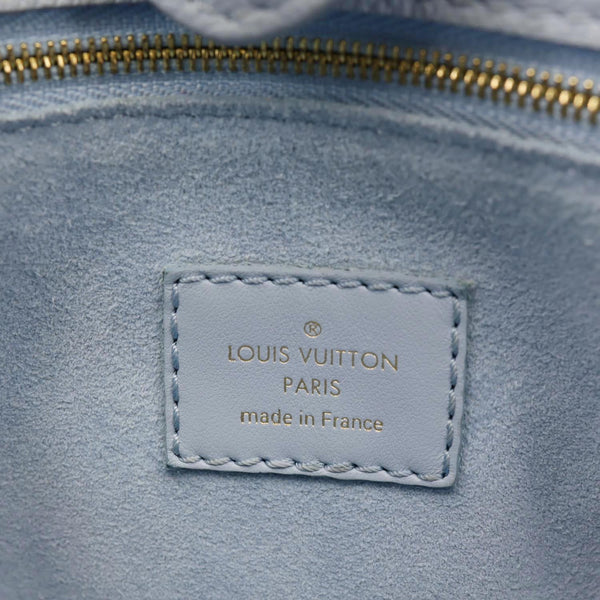 LOUIS VUITTON On My Side MM Monogram Mahina Leather Shoulder Bag Blue