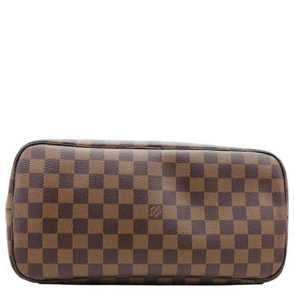 LOUIS VUITTON Neverfull MM Damier Ebene Tote Bag Brown