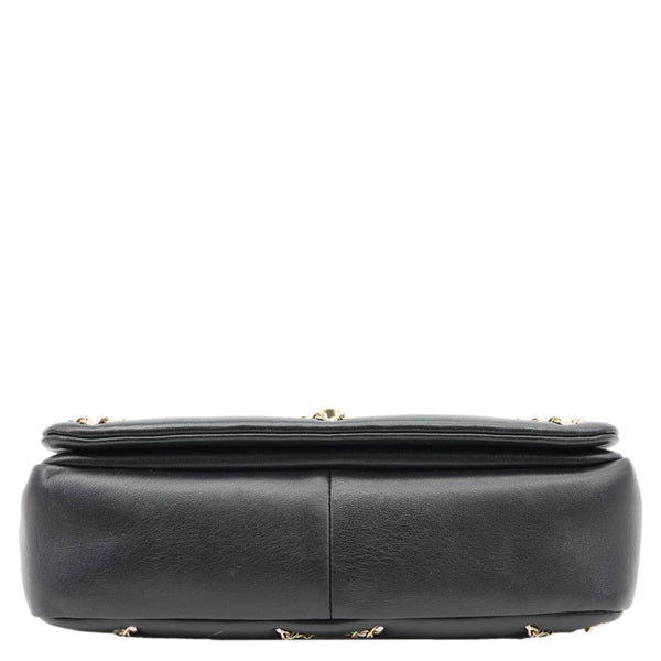 CHANEL Entwined Flap Small Lambskin Leather Chain Crossbody Black