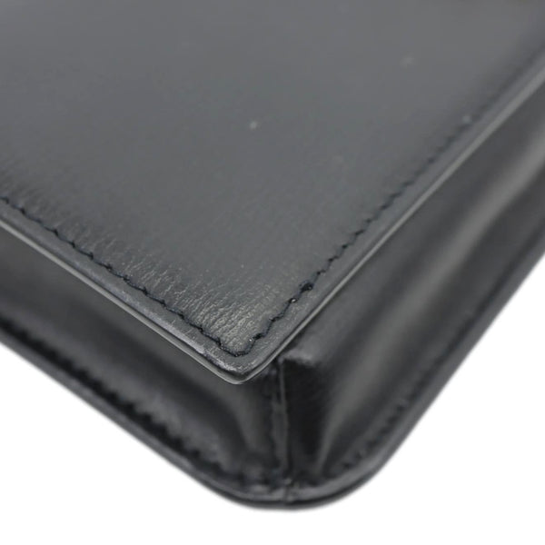 YVES SAINT LAURENT Classic Monogram Leather Crossbody Bag Black