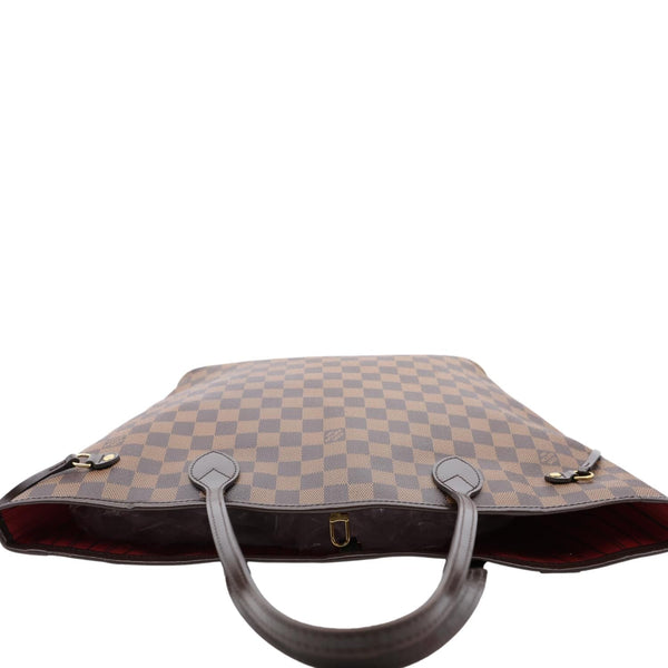 LOUIS VUITTON Neverfull MM Damier Ebene Tote Bag Brown