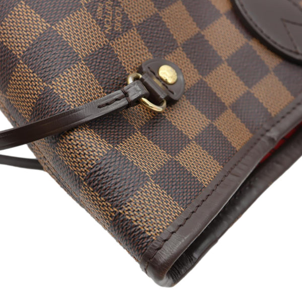 LOUIS VUITTON Neverfull MM Damier Ebene Tote Bag Brown