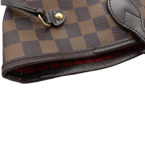 LOUIS VUITTON Neverfull MM Damier Ebene Tote Bag Brown